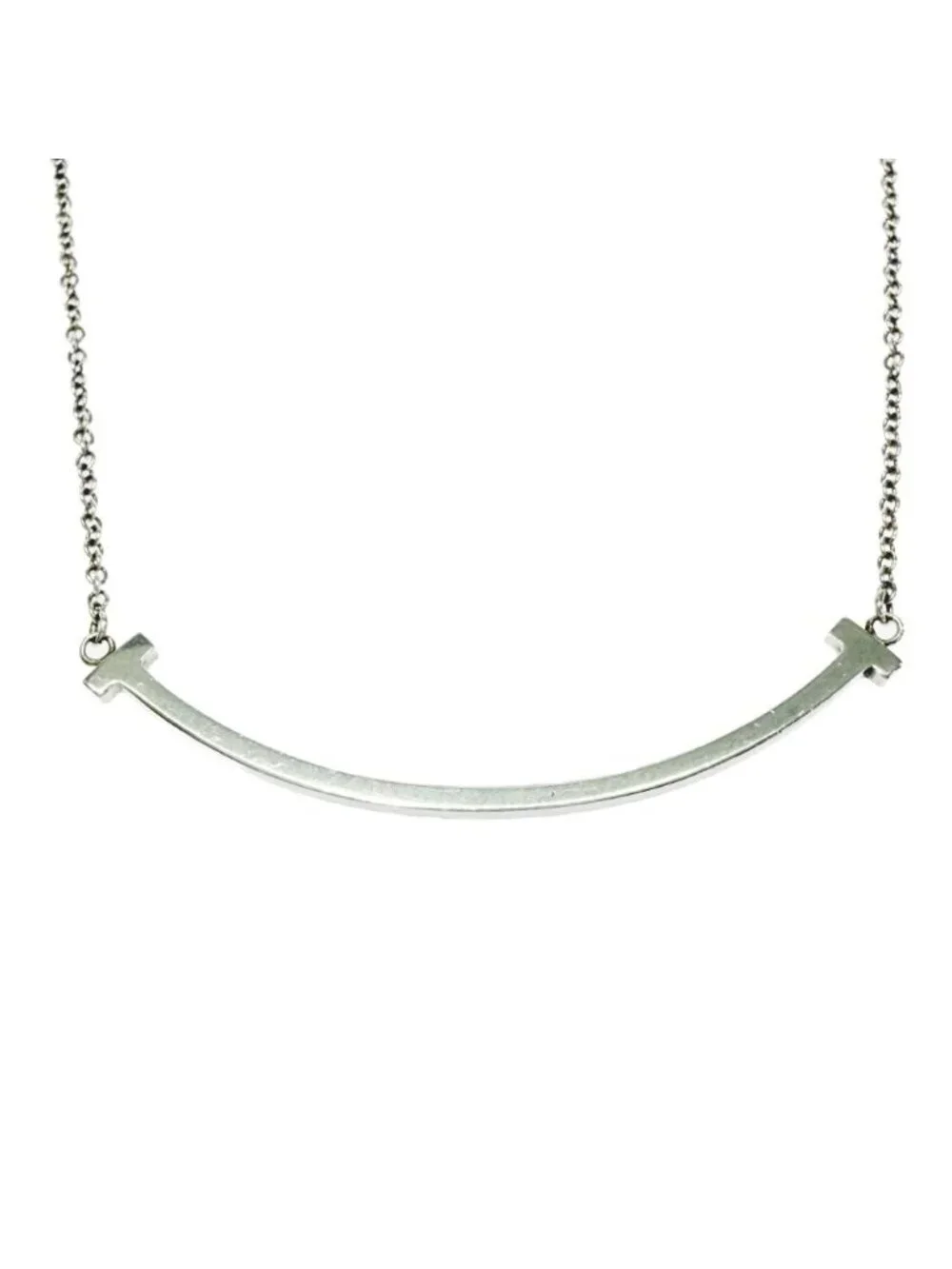 Tiffany & Co Silver T Smile Necklace